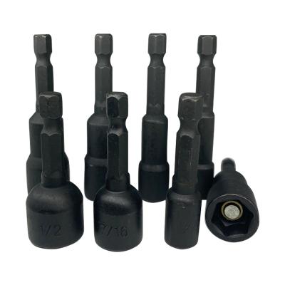 China HEX DILGOD 5 Pieces 1/4 Inch DR Power Plug Set Strong 65mm magntic Length for sale