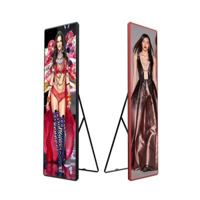 China TY HD p2.5 mirror indoor full color indoor portable digital led poster led display for sale