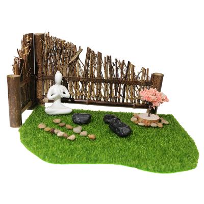 China Europe Zen Garden Accessories Micro Landscape Mini Yoga Zen Garden With Miniatures Lawn Tray for sale