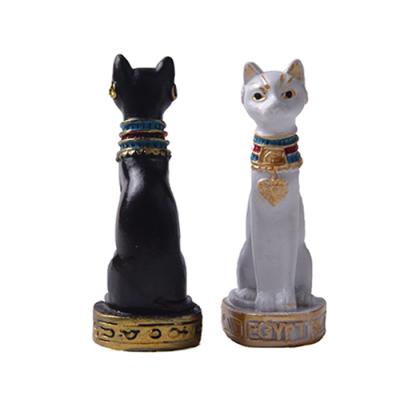 China 2021 Egyptian Decor Wholesale Animal Statues Of Cats Mini Egyptian Cat Figurine for sale