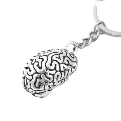 China Home Custom Shape Souvenirs Key Brain Decoration Metal Key Chain Key Chain for sale