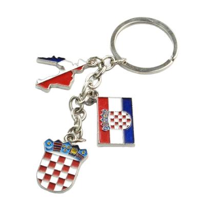 China Decorate Ring Custom Shape /Croatia Promotional Professional Metal Key Key Chain for sale