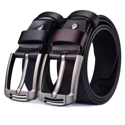 China Newest design antique high polished cowhide fashion good quality genuine leather belts for men for sale