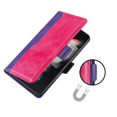 China Classic Magnetic Leather Flip Cover Wallet Kickstand Mobile Phone Case Shockproof Hot Selling for sale