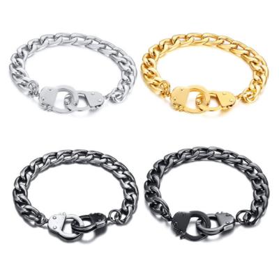 China CLASSIC Fashionable Factory Wholesale Personal Handcuff Bracelets Stainless Steel Bracelet Men for sale