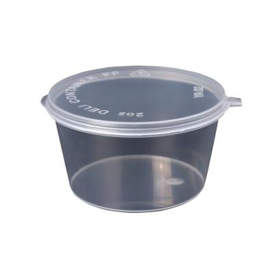 China Leakproof Disposable Plastic Container / Snack Bowl Wholesale Bpa Free Food Sauce Cups With Airtight Lids for sale