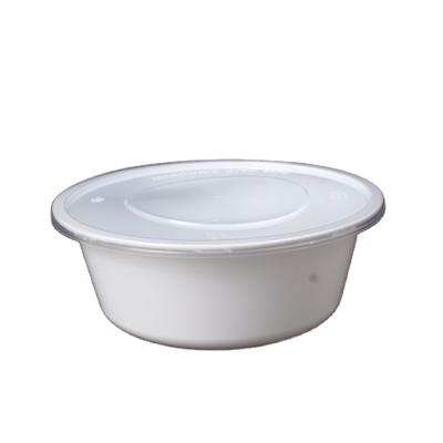 China Large Capacity/Recyclable Plastics Wholesale Round Bottom Arc Shaped Bento Lunch Box Microwave Disposable Takeout Meals Plastic Biodegradable Prep Containers for sale