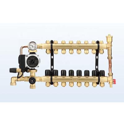 China Modern hot selling automatic control system of brass manifold for floor heating system for sale