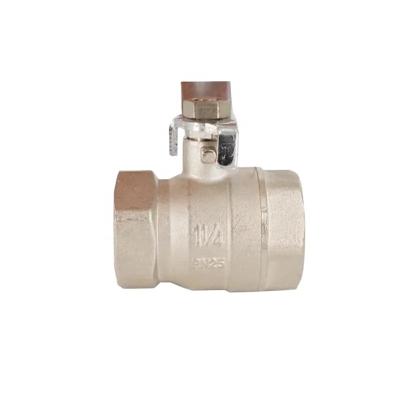 China Household Female Thread Lever Handle Nickel Plated Brass Ball Valve for sale