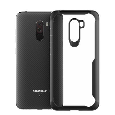 China Ultra-thin Shockproof Clear TPU Hybrid Phone Case For PocoPhone F1 PC Back Cover for sale