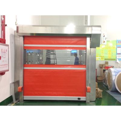 China Guangzhou QX Top Manufacturer PVC Roller Shutter Folding High Speed ​​High Speed ​​Door For Freezer Cold Room for sale