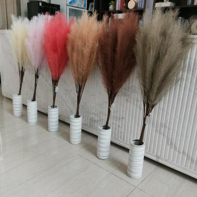 China Amazon Success Flower Fake Pampas Grass Decorative Customized Artificial Pampas Grass Decoration Great For Wedding Decoration for sale