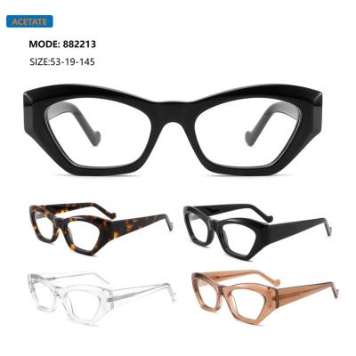 China 15 Years Experience Acetate Glasses Frames Eyewear Frame Fashion Glass Frame Women Cheap Acetate 882213 53-19-145 for sale