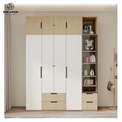 China Convertible Drawer Wardrobe Clothes Leather Wardrobe Shelf Covered Hanging Top Cabinet for sale