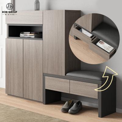 China Wholesale Retail Wooden Cabinet Dresser Shoe Storage Organizer Anti Fall Anti Fall Bench With Drawers for sale