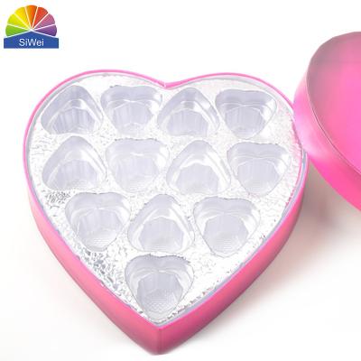 China Empty Heart Shaped Logo Chocolate Packaging Box Valentine Candy Gift Paper Wedding Recyclable Custom Return Box for sale