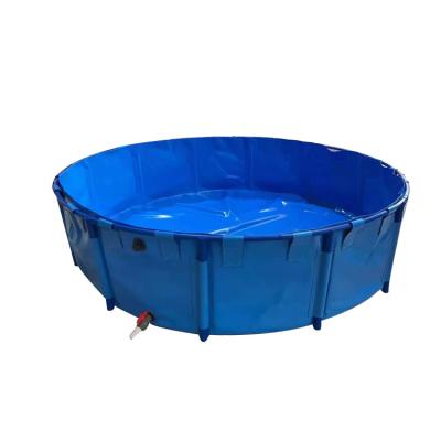 China Large Canvas Fish Pond Sustainable Outdoor Portable Plastic PVC Tarpaulin Movable Hook Aquarium for sale