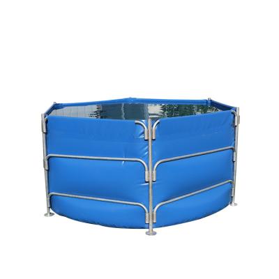 China Hotel Folding Large Bracket PVC Canvas Pool Round Fish Farm Pool Fish Farm Plastic Tank for sale