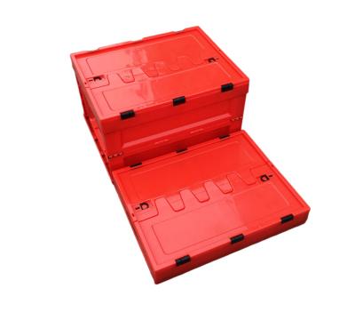 China Wholesale Solid Box 500-300 Plastic Folding Box With Lid Folding Collapsible Storage Box for sale