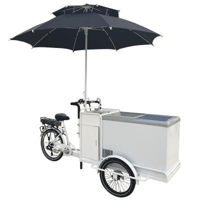 China 250W motor steel with pedal assist commercial cool cola vending 3 wheel electric ice cream tricycle for sale