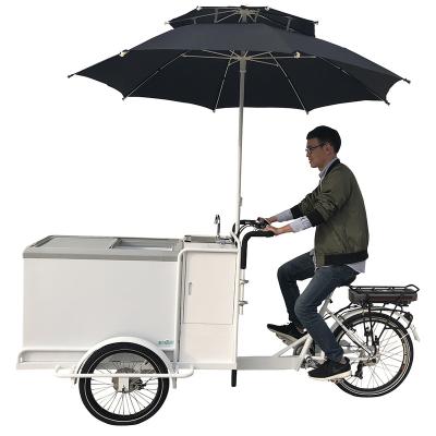 China Carbon steel factory direct sale mobile food truck hot dog ice cream vending bicycle on three wheels for sale