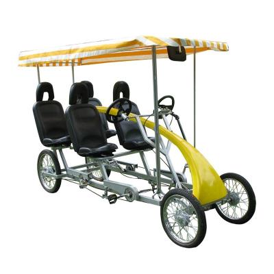 China ZZMERCK Street Bicycle 4 Person Roadster Bike 4 Wheel Pedal Tandem Bike For Adult for sale