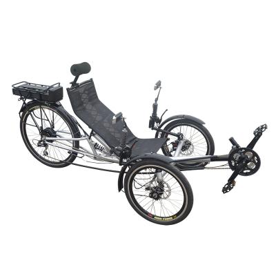 China Singles luxury electric reverse tadpole bicycle recumbent tricycle for sale for sale