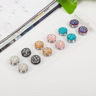 China Wholesale New Elegant Round Magnetic Hijab Pin Shawl Magnet Scarf Pin Abaya Clasp Brooch for sale