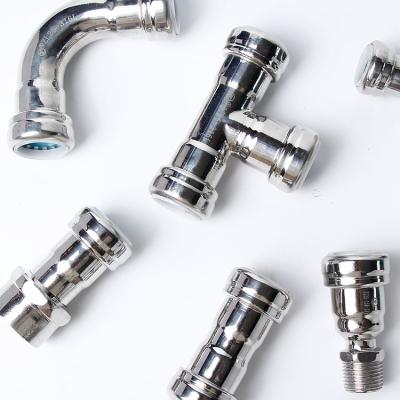 China Water Plumbing Hardware Fittings Stainless Steel SS316L Quick To Connect Water Fittings Water Filter Residential Pure Steel Tube Fitting for sale