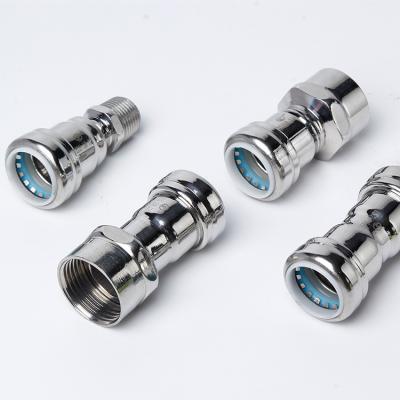 China Water Tubing Nipple Food Grade 316 Stainless Steel Pipe Fit RO Water Filter Quick Connect Sanitary Fittings for sale