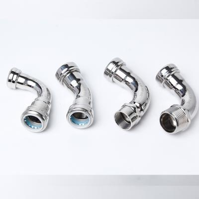 China Sanitary Water Piping Hardware Quick Fit Thread Stainless Steel Pipe Fitting for Home Hot Water and Cold Water for sale