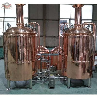 China 500L copper beer brewery equipment with 1000L unitanks for brewpub microbrewery with German standard for sale