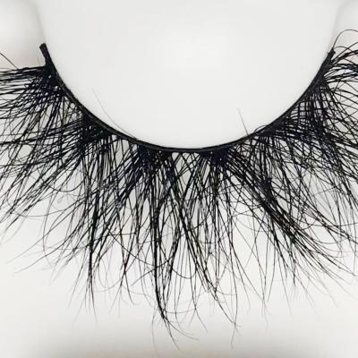 China Wholesale Thick Handmade Luxury 3D Mink Eyelashes 25mm Strip Eyelash Extensions for sale