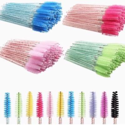 China Lady Beauty 50pcs Per Bag Disposable Eyelash Extension Tools Mascara Wand Sweeps Eyebrow Lashing Brushes for sale