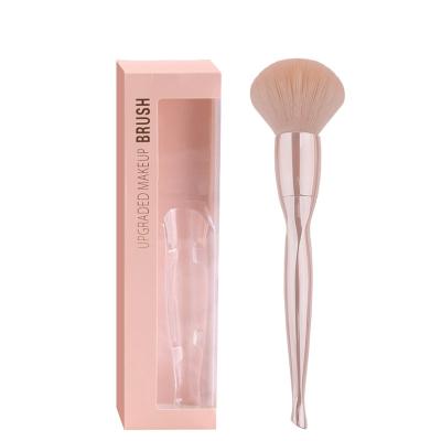 China Angular Blush Sun Plating Skin Color Beauty Tools Single Brush Facial Foundation Cosmetic Makeup Brush for sale