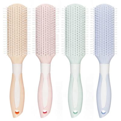 China Raincoats Exhaled Paint Straight Plastic Hair Loop Airbrush Blue Pink Hair Brush Various Shop Use Color for sale