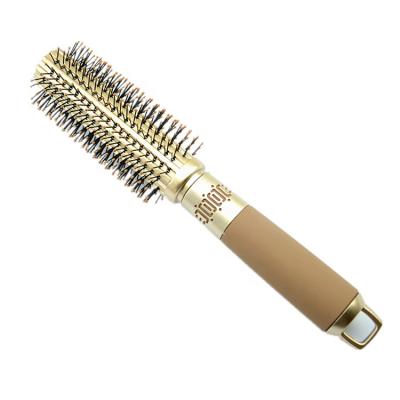 China High Quality Cheap Gold Waterproof Durable Detangling Hair Brush Plastic Round Brush For Drying for sale