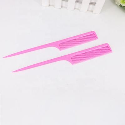 China Salon Waterproof Wholesale Plastic Comb Hair Pointed Sharp Rat Tail Mixed Colors Hair Comb for sale