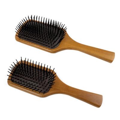 China Nondisposable BEAU FLY Detangling Air Cushion Anti Static Scalp Massage Paddle Wooden Hair Brush for sale