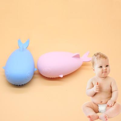 China BEAUFLY Silicone Baby Massager Waterproof Soft Bath Brush Shampoo Rub Back Wash Scrub Body Scrubber for sale