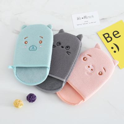 China EXFOLIATE BEAUFLY Antibactetial Exfoliation Glove Bath Shower Gloves Baby Wash Mitt For Child for sale