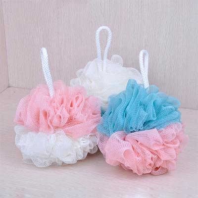 China Professional Body Shower Scrubber Flower Bath Sponge Ball Nylon Bath Scrubber Flower for sale