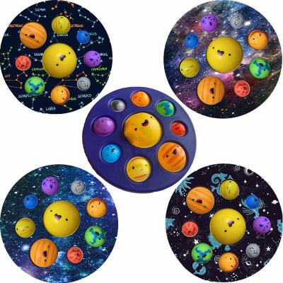 China Hot Selling New Planet Eco-friendly Decompression Stress Relief Toys Stress Relief Toys Anti Bubble Push Spinner Simple fidgety person toys for kids for sale