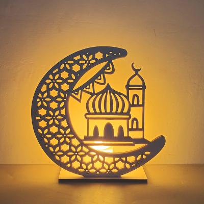 China Home Decoration Moon Star LED Candle Lights Mubarak Ramadan Lamp Decorations Gift for Muslims Ramadan Islamic for sale