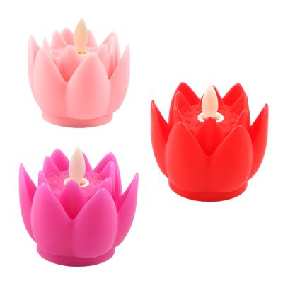 China Flicker Light Top Picks Lotus Shape Batteries Operated Tea Swing New LED Electronic Flameless Candle Light Realistic Bright Flicker Light for sale