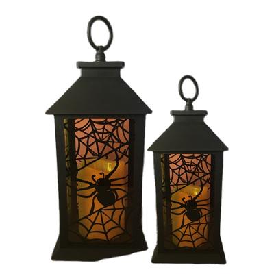 China Home Decoration Vintage Halloween Candle Lanterns with LED Flickering Flameless Candles for Indoor or Outdoor Hanging Lights Decoration for sale