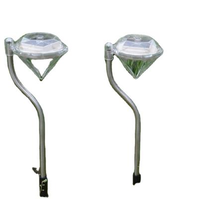 China Garden Diamond Shape Solar Lawn Light For Landscape Decoration Outdoor Stainless Steel Led Solar Power Light for sale