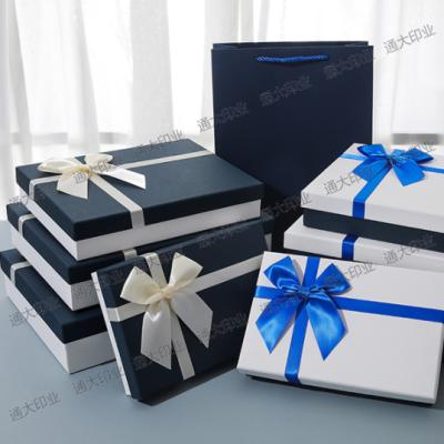 China Recyclable Custom Factory Packaging Box Ribbon Bow Ribbon Gift Packaging Cosmetic Paper Box for sale