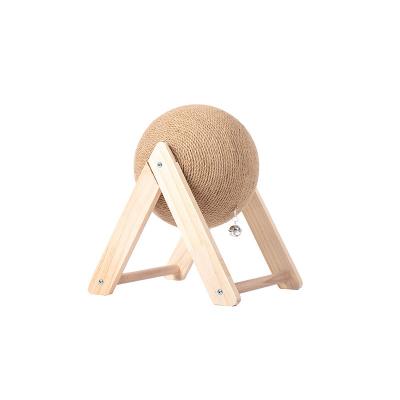 China Sustainable Cat Scratching Board With Bell Sisal Ball Cat Grinding Claw Supplies Vertical Wear Resistant for sale