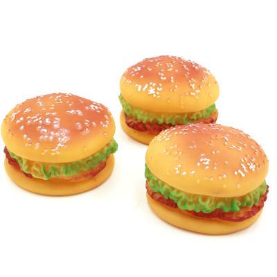 China Wholesale Sustainable Food Shape Burger Dog Squeaky Pet Toy for sale